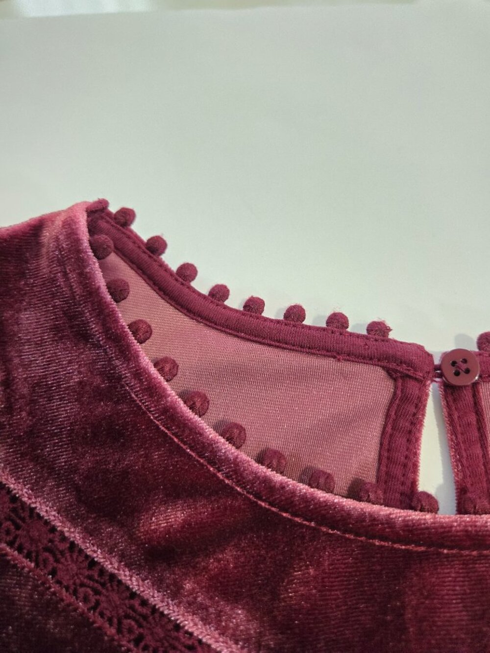Boden Purple Mila Velvet Long Sleeve Top Purple/Plum size 6 - Picture 6 of 16